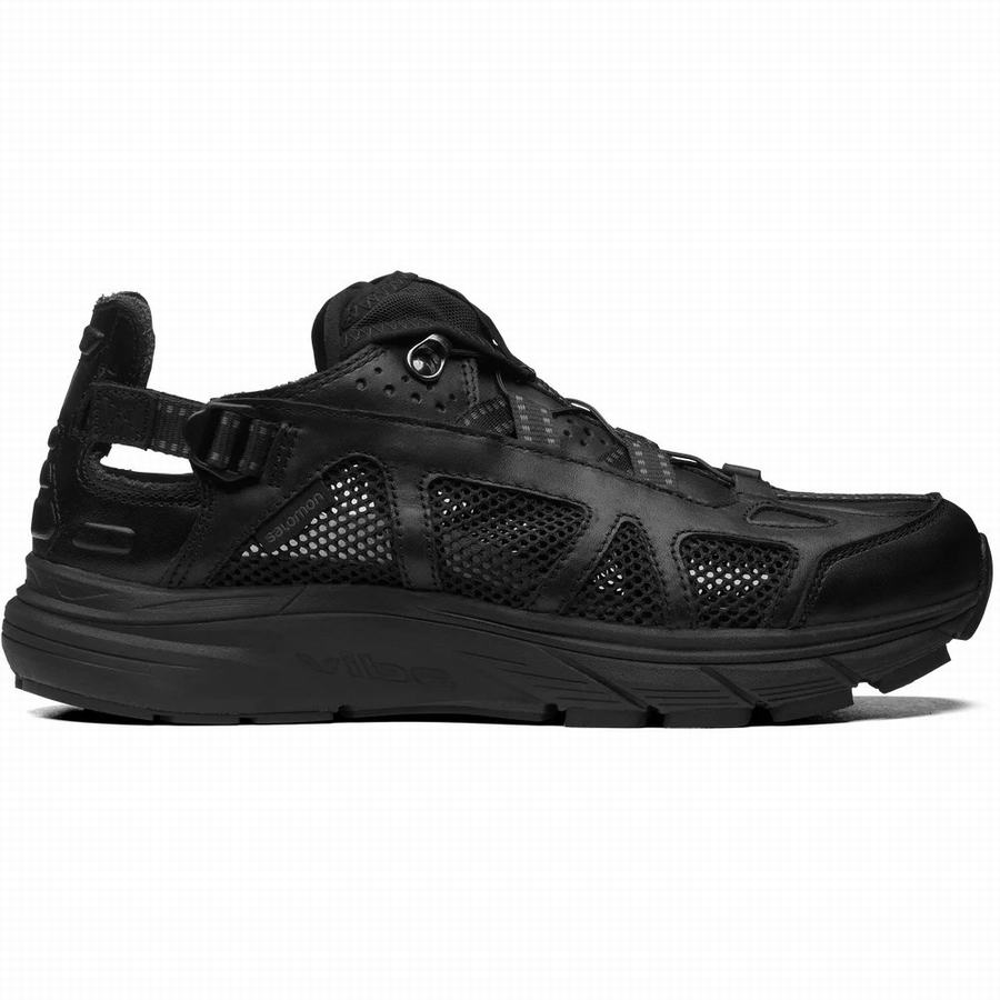 Salomon Techsonic Leather Advanced Løpesko Herre Svart (NUZ2795VU)